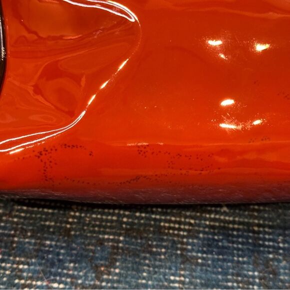 Prada Vintage Maroon Patent Leather Bag Authentic Logo Shoulder Purse Italy - Picture 15 of 16